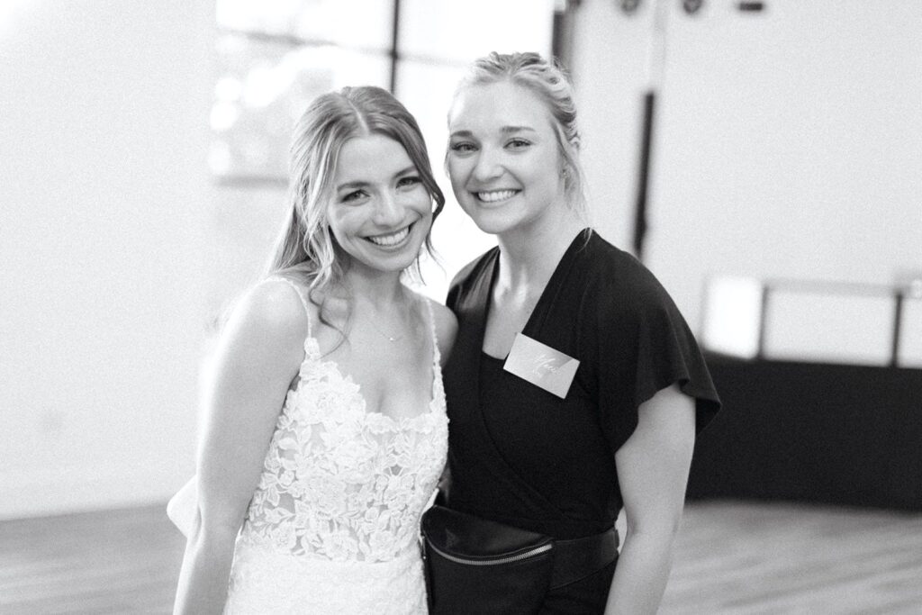 bride with wedding coordinator, Maci, from Bianca Nichole and Co