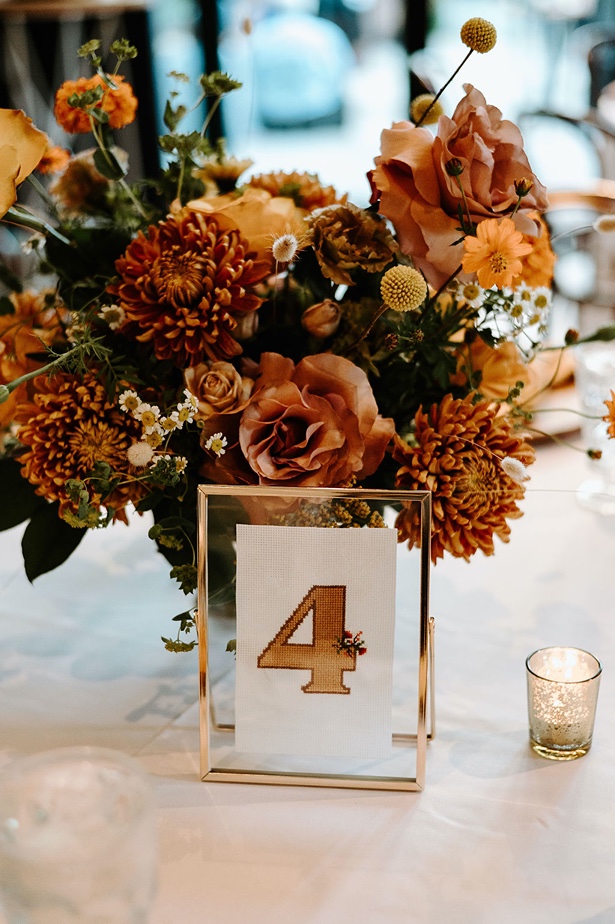 cross stitch wedding table number