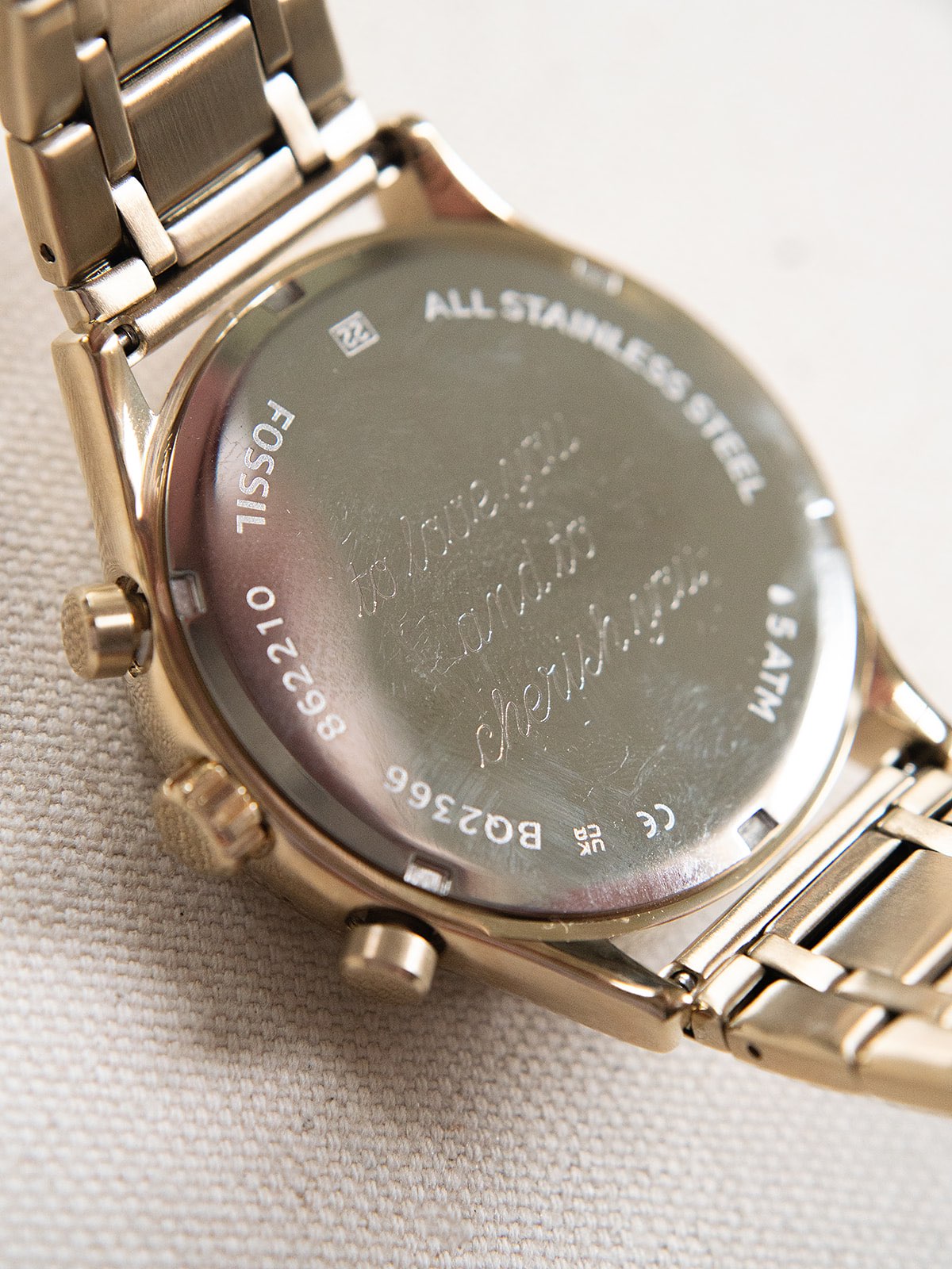 engraved wedding watch
