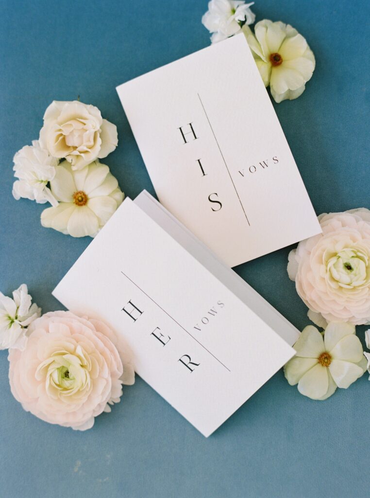 White his and her vow books