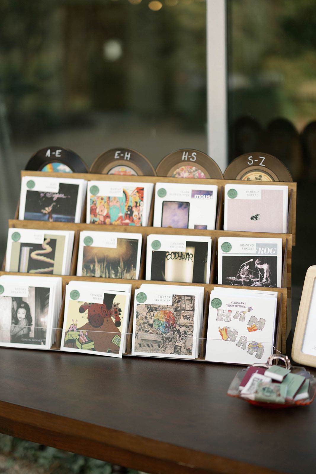 record wedding escort cards