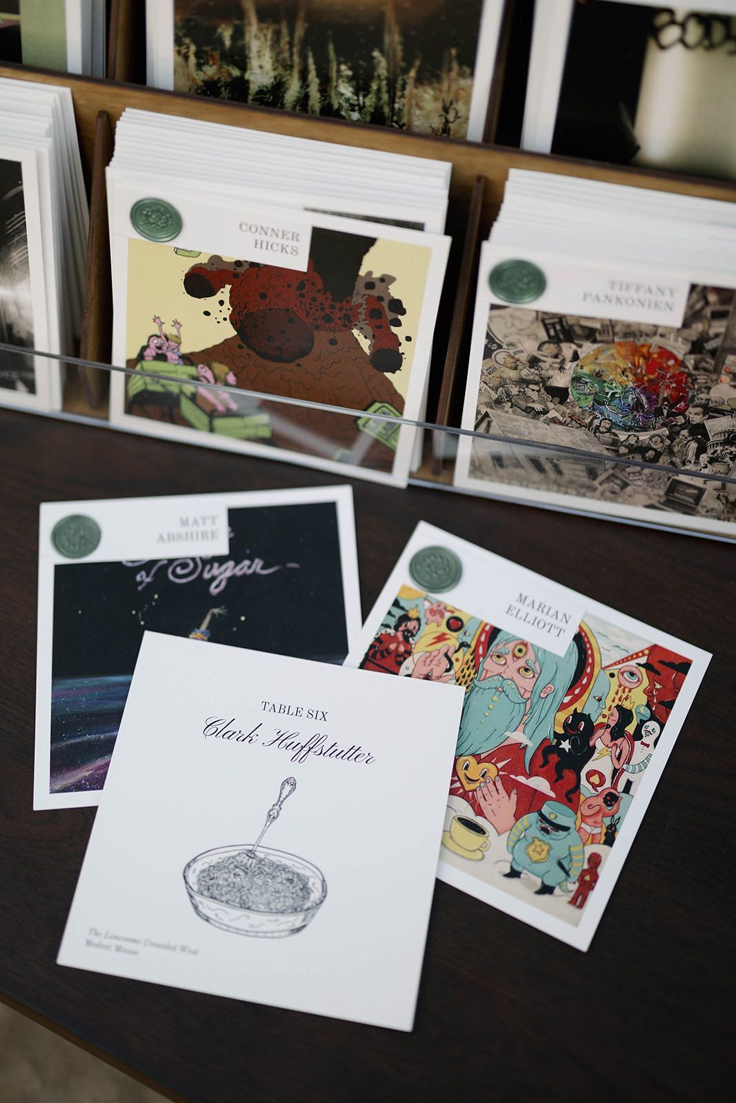 custom music album escort cards
